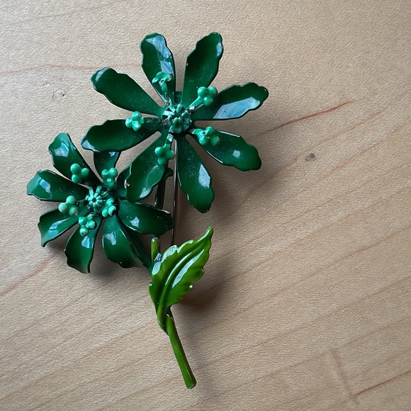 Colorful Vintage Flower Brooch Set - Picture 6 of 8